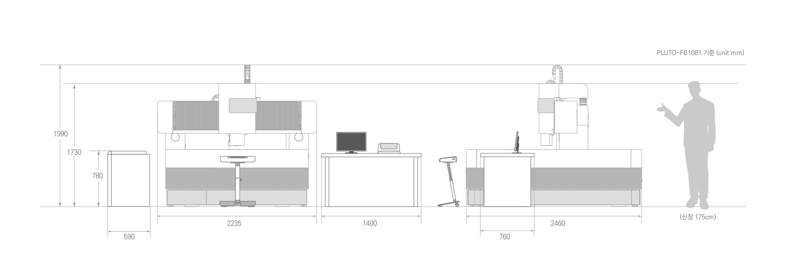 影像測量儀PLUTO-PB尺寸